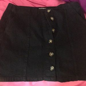 Black Button Down Skirt